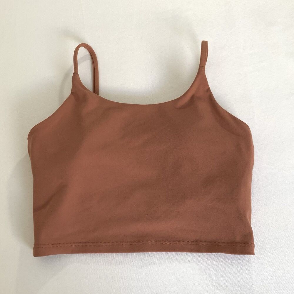 Sports Bra Workout Top Women S Dusty‎ Pink Mauve Stretch Padded Strappy Feminine